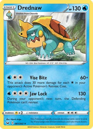 Drednaw - 61/202 [SWSH01: Sword & Shield Base Set] Reverse Holofoil