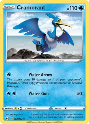 Cramorant - 62/202 [SWSH01: Sword & Shield Base Set] Reverse Holofoil