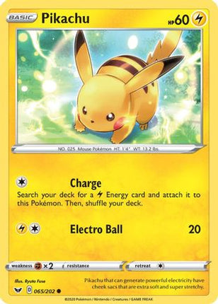 Pikachu - 65/202 [SWSH01: Sword & Shield Base Set] Reverse Holofoil