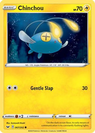 Chinchou (067) - 67/202 [SWSH01: Sword & Shield Base Set] Reverse Holofoil