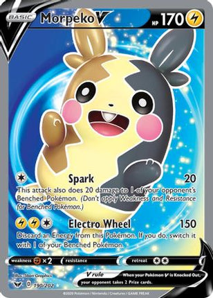 Morpeko V (Full Art) - 190/202 [SWSH01: Sword & Shield Base Set] Holofoil