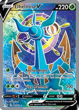 Dhelmise V (Full Art) - 187/202 [SWSH01: Sword & Shield Base Set] Holofoil