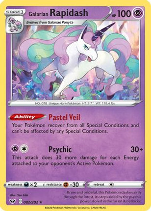 Galarian Rapidash - 82/202 [SWSH01: Sword & Shield Base Set] Reverse Holofoil