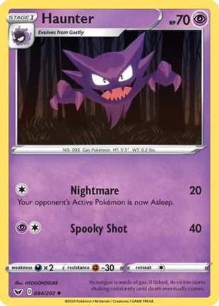 Haunter - 84/202 [SWSH01: Sword & Shield Base Set] Reverse Holofoil