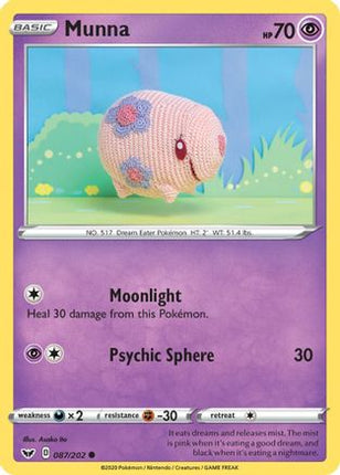 Munna - 87/202 [SWSH01: Sword & Shield Base Set]