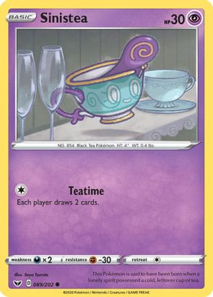 Sinistea - 89/202 [SWSH01: Sword & Shield Base Set] Reverse Holofoil