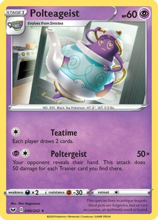 Polteageist - 90/202 [SWSH01: Sword & Shield Base Set] Reverse Holofoil