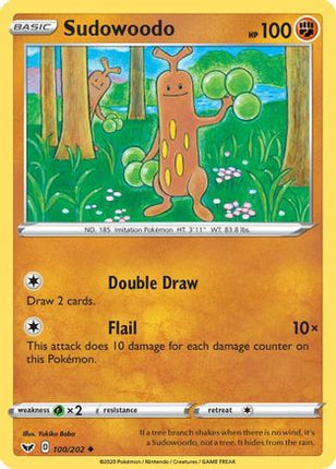 Sudowoodo - 100/202 [SWSH01: Sword & Shield Base Set] Reverse Holofoil
