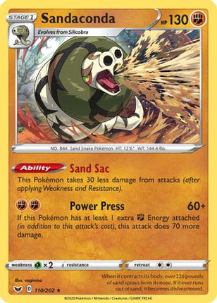 Sandaconda (110) - 110/202 [SWSH01: Sword & Shield Base Set] Reverse Holofoil
