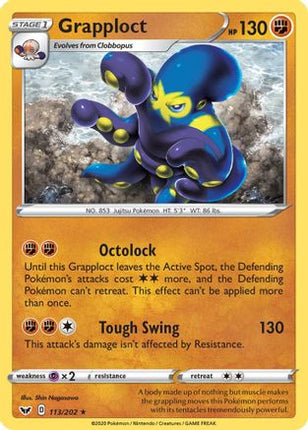 Grapploct - 113/202 [SWSH01: Sword & Shield Base Set] Reverse Holofoil