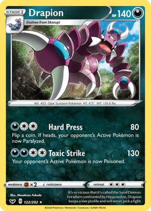 Drapion - 122/202 [SWSH01: Sword & Shield Base Set]