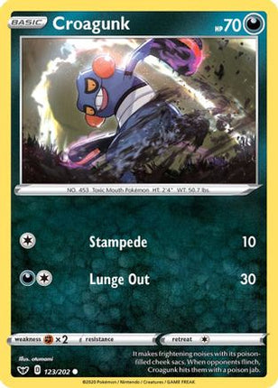 Croagunk - 123/202 [SWSH01: Sword & Shield Base Set]