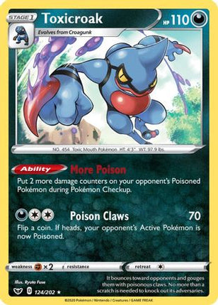 Toxicroak - 124/202 [SWSH01: Sword & Shield Base Set] Holofoil