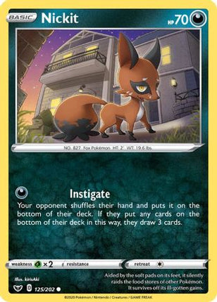 Nickit - 125/202 [SWSH01: Sword & Shield Base Set]