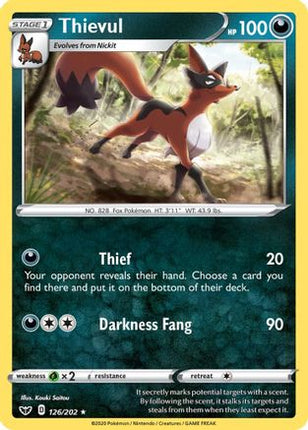 Thievul - 126/202 [SWSH01: Sword & Shield Base Set] Reverse Holofoil