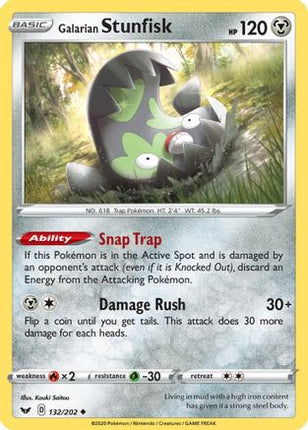 Galarian Stunfisk - 132/202 [SWSH01: Sword & Shield Base Set]