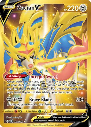Zacian V (Secret) - 211/202 [SWSH01: Sword & Shield Base Set] Holofoil