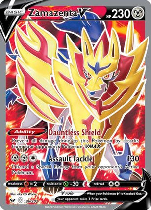 Zamazenta V (Full Art) - 196/202 [SWSH01: Sword & Shield Base Set] Holofoil