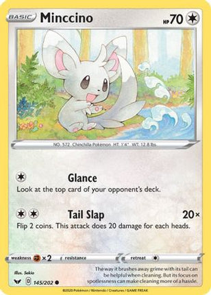 Minccino (145) - 145/202 [SWSH01: Sword & Shield Base Set] Reverse Holofoil