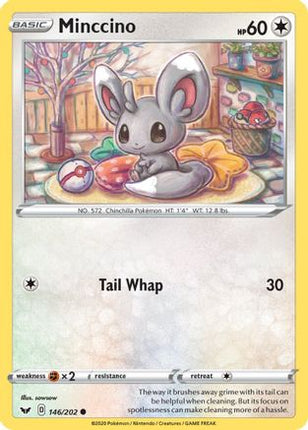 Minccino (146) - 146/202 [SWSH01: Sword & Shield Base Set] Reverse Holofoil