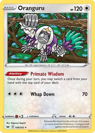 Oranguru - 148/202 [SWSH01: Sword & Shield Base Set] Reverse Holofoil