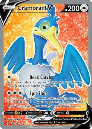 Cramorant V (Full Art) - 198/202 [SWSH01: Sword & Shield Base Set] Holofoil