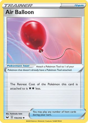 Air Balloon - 156/202 [SWSH01: Sword & Shield Base Set] Reverse Holofoil