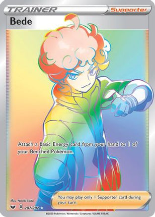Bede (Secret) - 207/202 [SWSH01: Sword & Shield Base Set] Holofoil