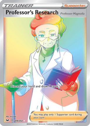 Professor's Research (Secret) - 209/202 [SWSH01: Sword & Shield Base Set] Holofoil