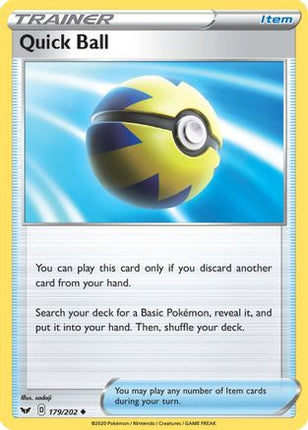 Quick Ball - 179/202 [SWSH01: Sword & Shield Base Set]