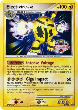 Electivire - 3/130 (Regional Championships) [League & Championship Cards]