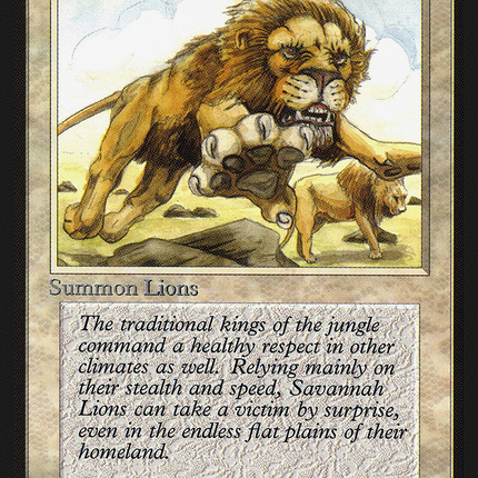 Savannah Lions [Intl. Collectors' Edition]