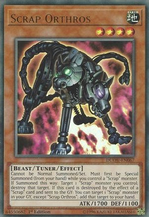 Scrap Orthros (Ultra Rare) [DUOV-EN067] 1st Edition