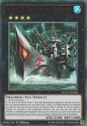 Number 27: Dreadnought Dreadnoid (Ultra Rare) [DUOV-EN083] 1st Edition