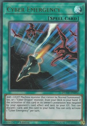 Cyber Emergency (Ultra Rare) [DUOV-EN092] 1st Edition