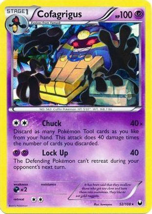 Cofagrigus - 52/108 (Cracked Ice Holo) [Deck Exclusives] Holofoil