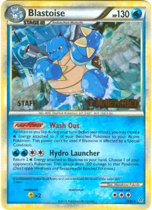 Blastoise - 13/95 (Prerelease) [Staff] [HGSS Promos] Holofoil