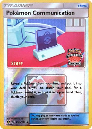 Pokemon Communication - 152a/152 (Oceania Championships) [Staff] [League & Championship Cards] Reverse Holofoil