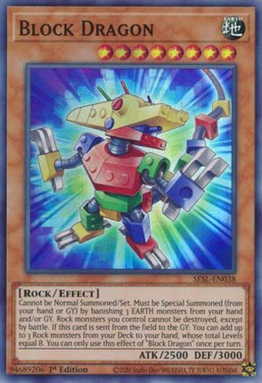 Block Dragon (Super Rare) [SESL-EN038] 1st Edition
