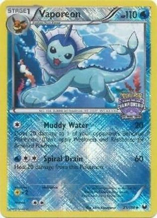 Vaporeon - 25/108 (State Championships) [League & Championship Cards] Reverse Holofoil