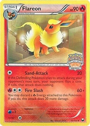 Flareon - 12/108 (Regional Championships) [League & Championship Cards] Reverse Holofoil