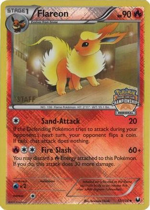 Flareon - 12/108 (Regional Championships) [Staff] [League & Championship Cards] Reverse Holofoil