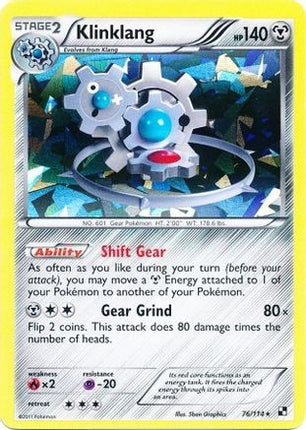 Klinklang - 76/114 (Cracked Ice Holo) [Blister Exclusives] Reverse Holofoil