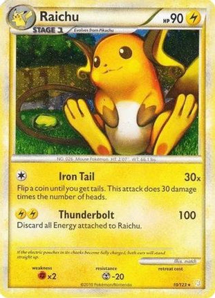 Raichu - 10/123 (Cracked Ice Holo) [Deck Exclusives] Holofoil