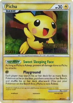 Pichu - 28/123 (Prerelease) [Staff] [Nintendo Promos] Holofoil