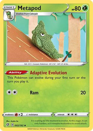 Metapod - 2/192 [SWSH02: Rebel Clash]