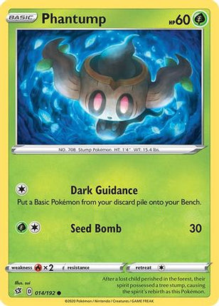 Phantump - 14/192 [SWSH02: Rebel Clash] Reverse Holofoil