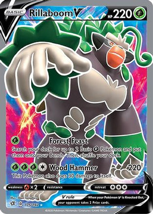 Rillaboom V (Full Art) - 175/192 [SWSH02: Rebel Clash] Holofoil