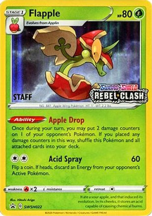 Flapple - SWSH022 (Prerelease) [Staff] - null/null [SWSH: Sword & Shield Promo Cards] Holofoil