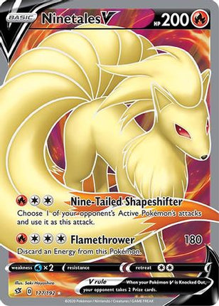Ninetales V (Full Art) - 177/192 [SWSH02: Rebel Clash] Holofoil